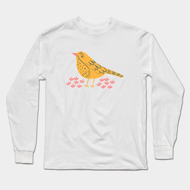 Bird Song Long Sleeve T-Shirt by MegDig Design